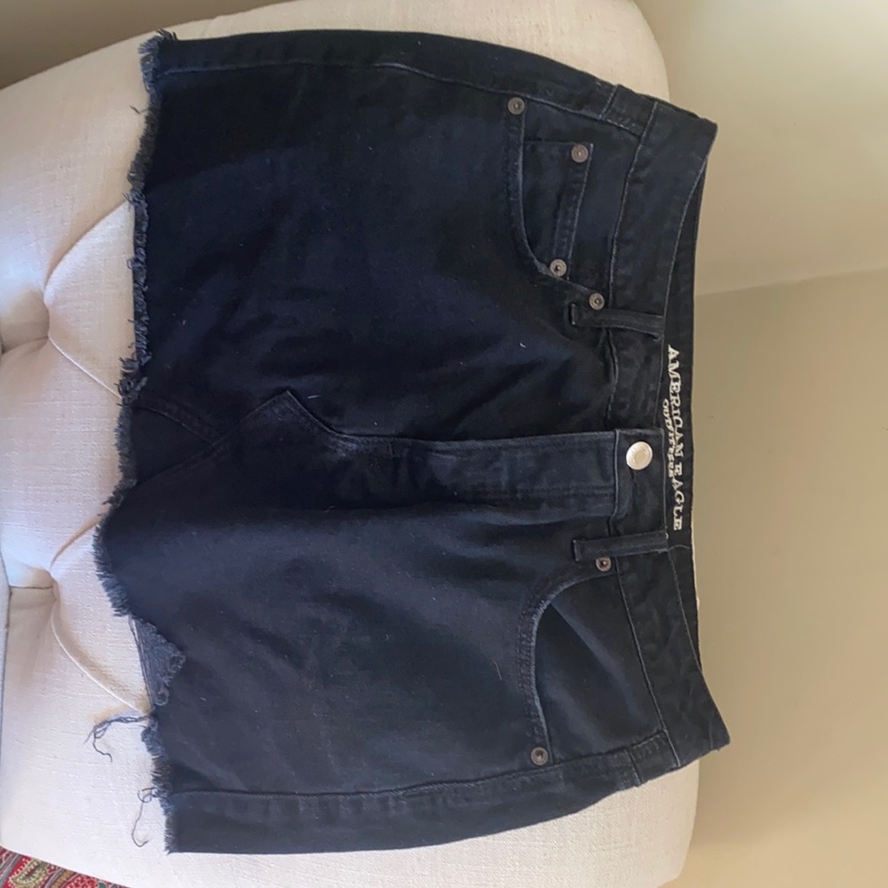 black jean skirt